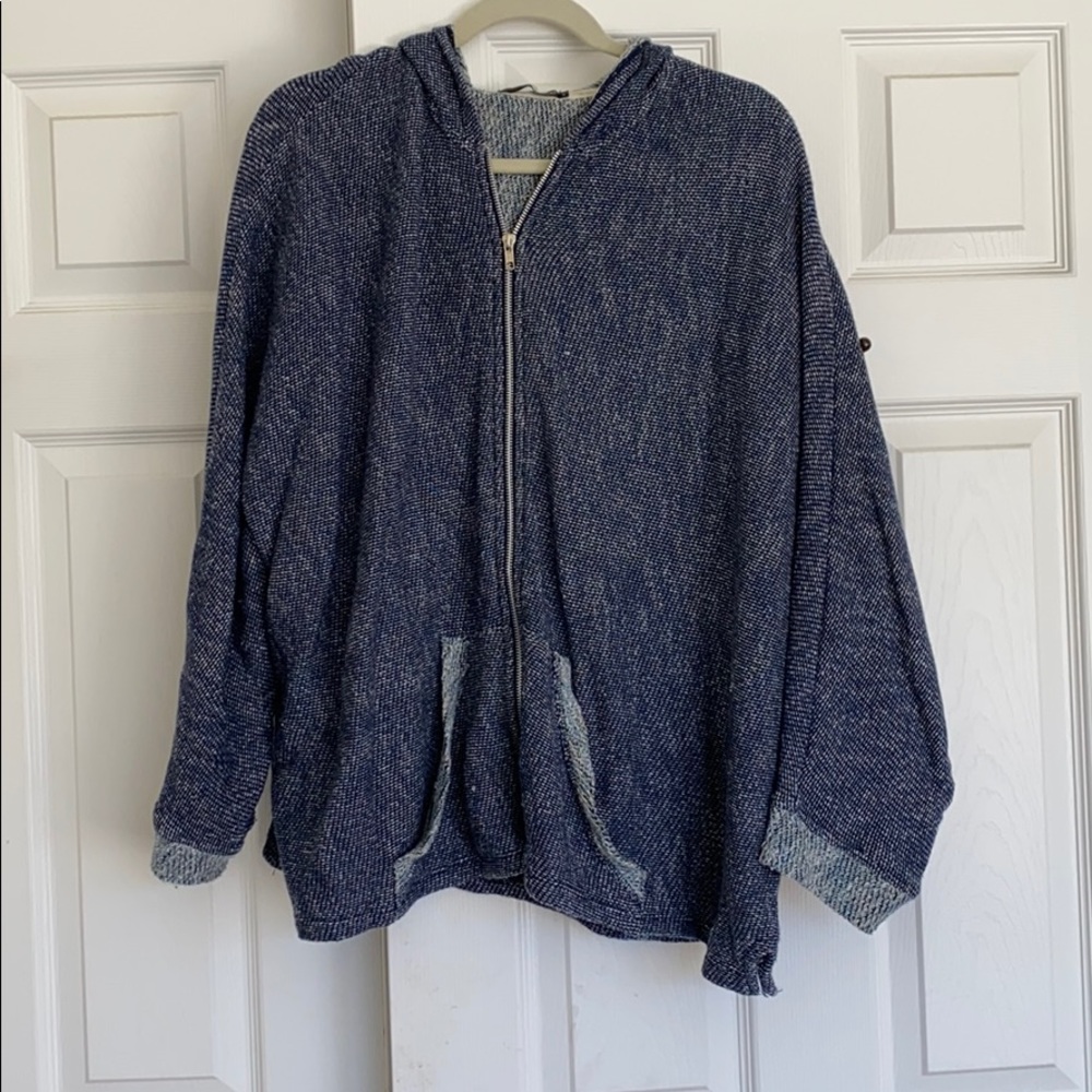 Oversized Hoodie w/ Dolman Sleeves & Contrast Trim